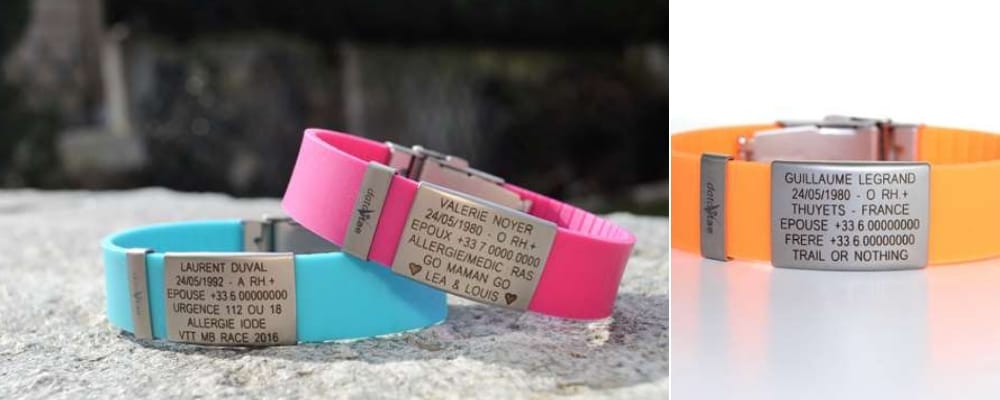 data vitae bracelet d'identification