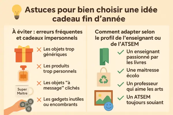 Une liste d'astuces pour bien choisir ces cadeaux maitresse