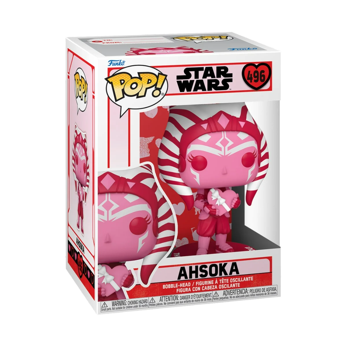 Figurine - Funko Pop! n°496 - Star Wars - Ahsoka (St-Valentin)
