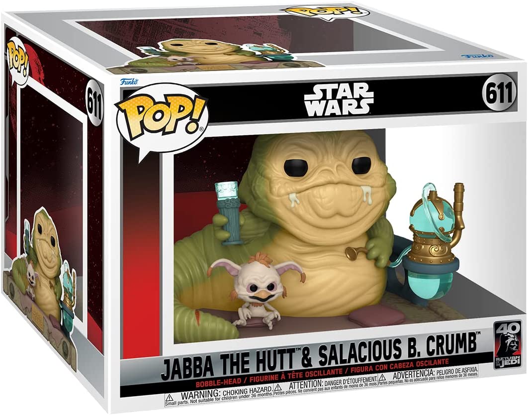 Figurine - Funko POP! - Star Wars : le retour du Jedi - Jabba avec Salacious n°611