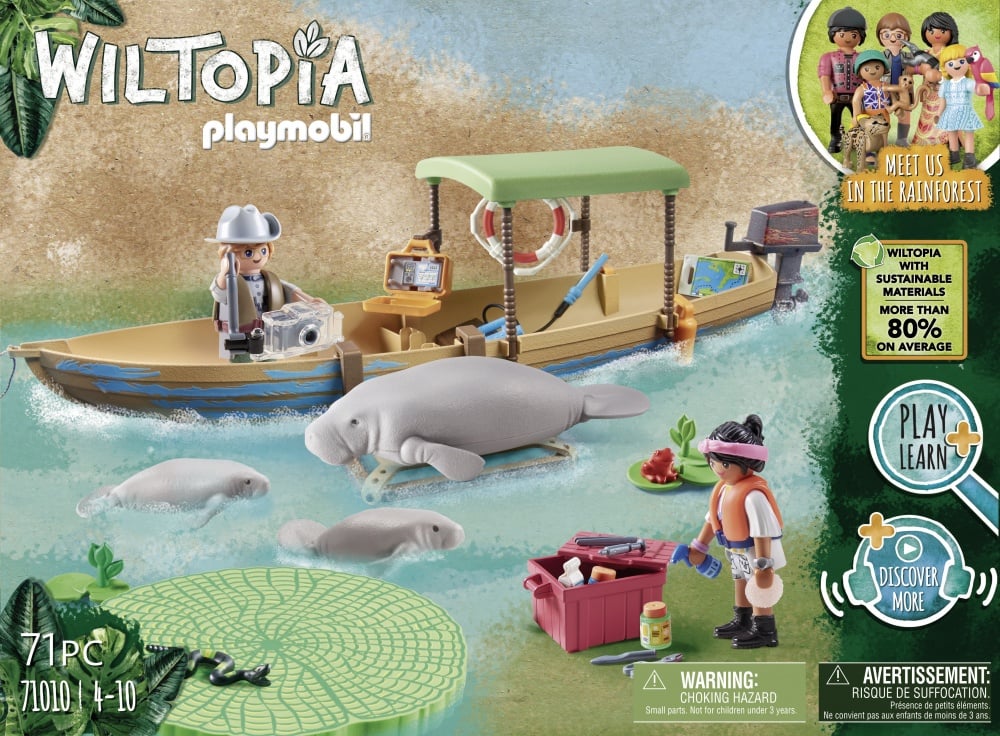 Pirogue et lamantins - Playmobil® Wiltopia - 71010