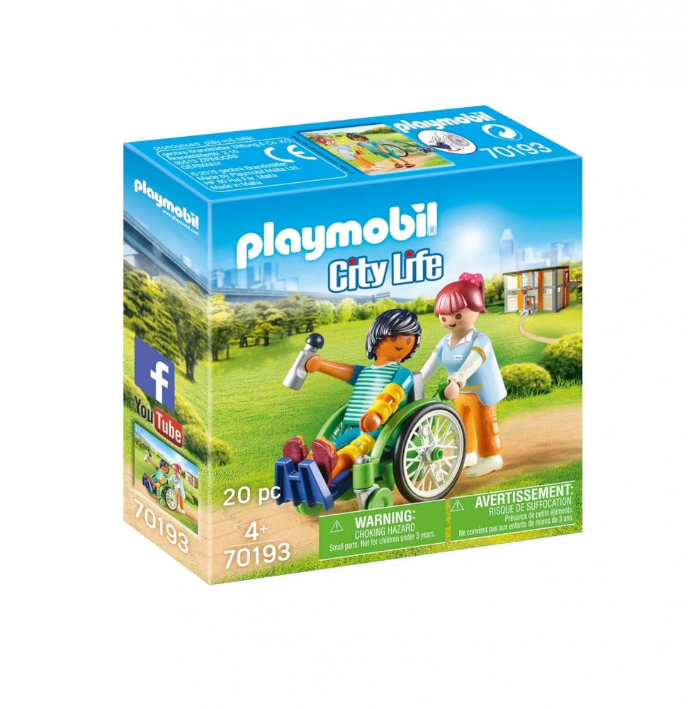 Patient en fauteuil roulant  - Playmobil L'hôpital - 70193