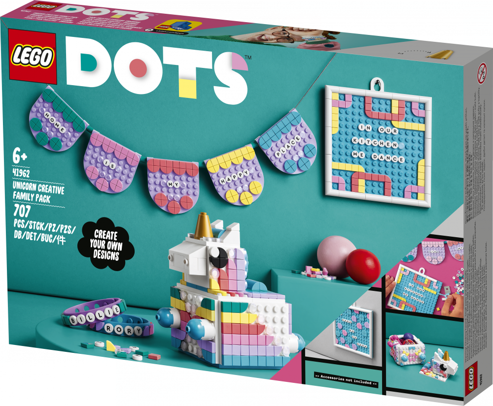 Le kit créatif familial Licorne - LEGO® DOTS - 41962