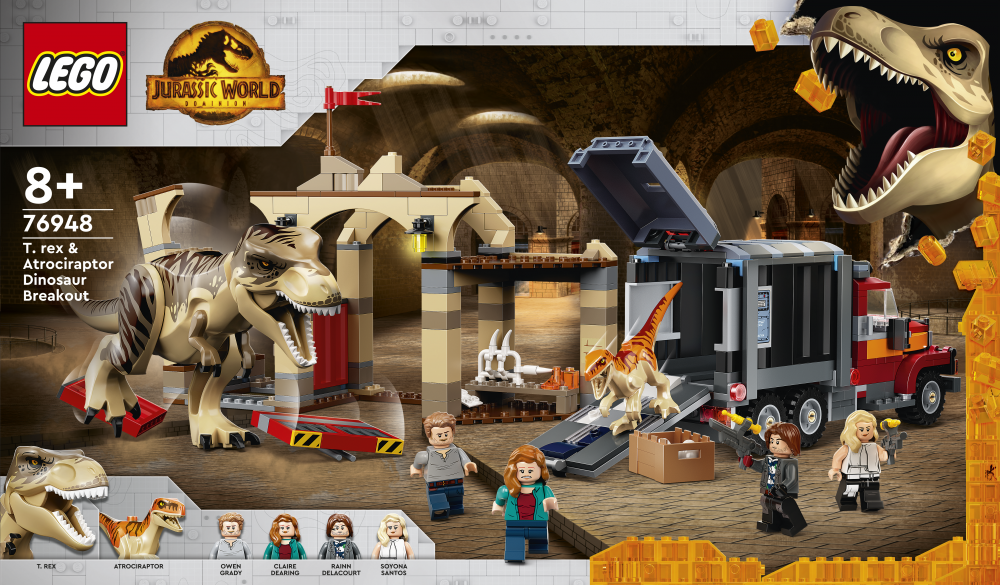 L’évasion du T. rex et de l’Atrociraptor - LEGO® Jurassic World™ - 76948