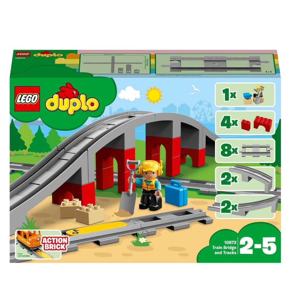 Les rails et le pont du train - LEGO® DUPLO® Ma ville - 10872