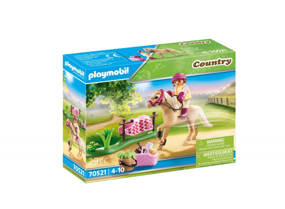 Cavalière avec poney beige - Playmobil country - 70521