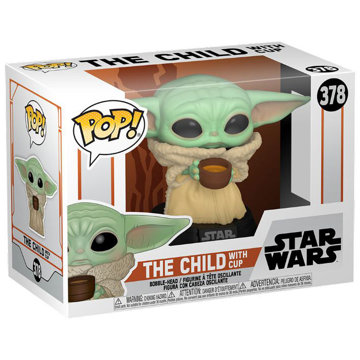 Figurine Funko POP - Star Wars The Mandalorian - Bébé Yoda avec tasse n°378