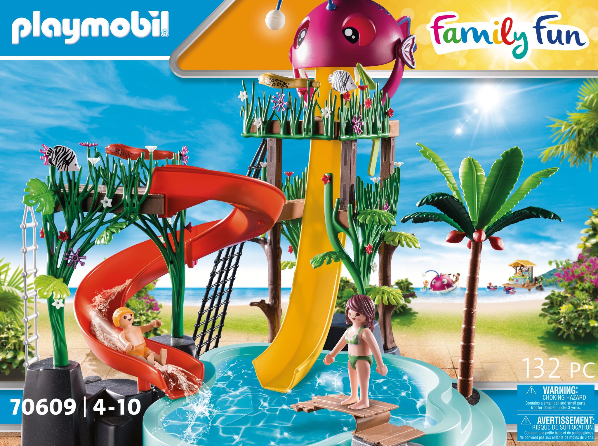 Playmobil - Family Fun - Piscine avec jet d'eau - 70609