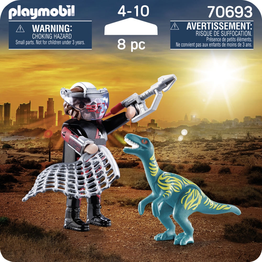 Playmobil - Dino Rise - Duo Braconnier et vélociraptor -70693