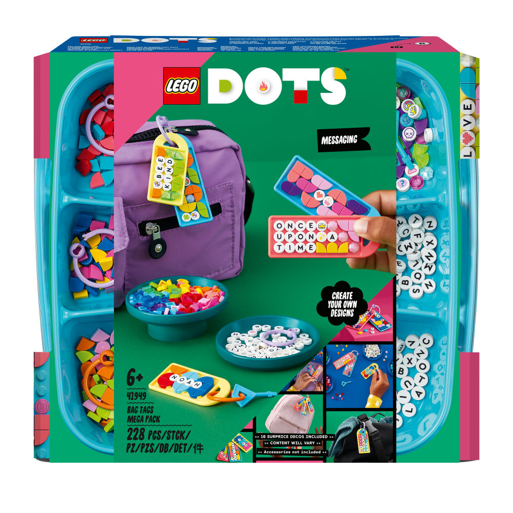 La méga-boîte de porte-clés - Messages - LEGO® DOTS - 41949