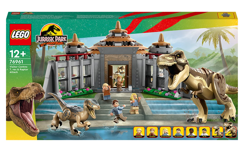 Le centre des visiteurs : l’attaque du T. rex et du vélociraptor - LEGO® Jurassic World™ - 76961