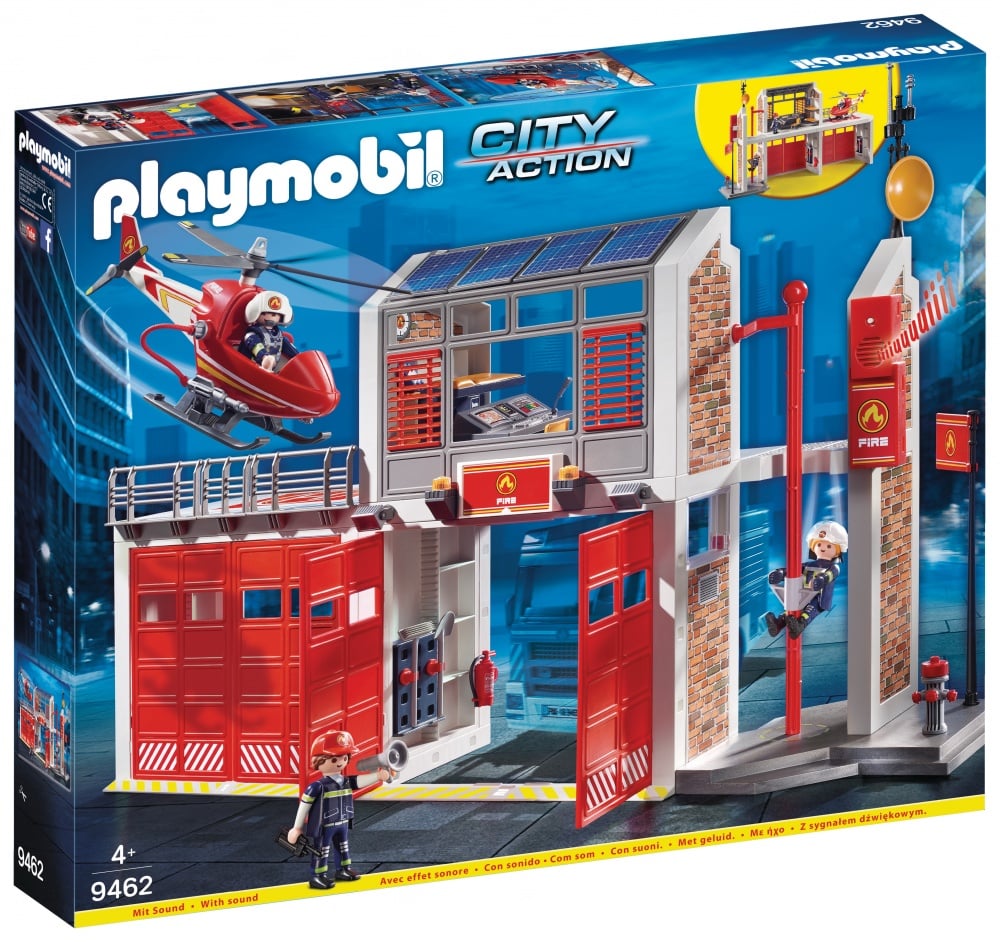 Caserne de pompiers et hélicoptère - Playmobil® - City Action - 9462