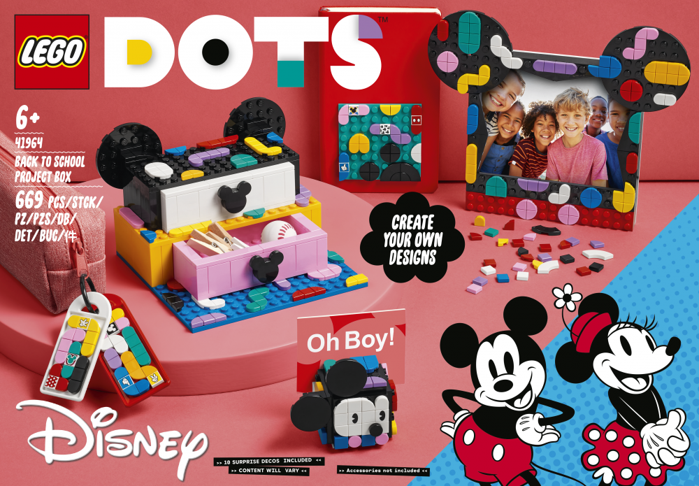 Boîte créative -  La rentrée Mickey Mouse et Minnie Mouse - Lego Dots - 41964