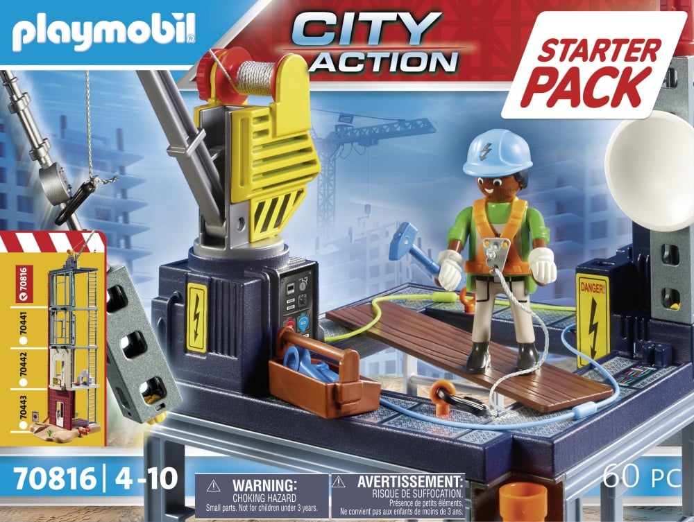 Starter Pack Plateforme de construction - Playmobil city action - 70816