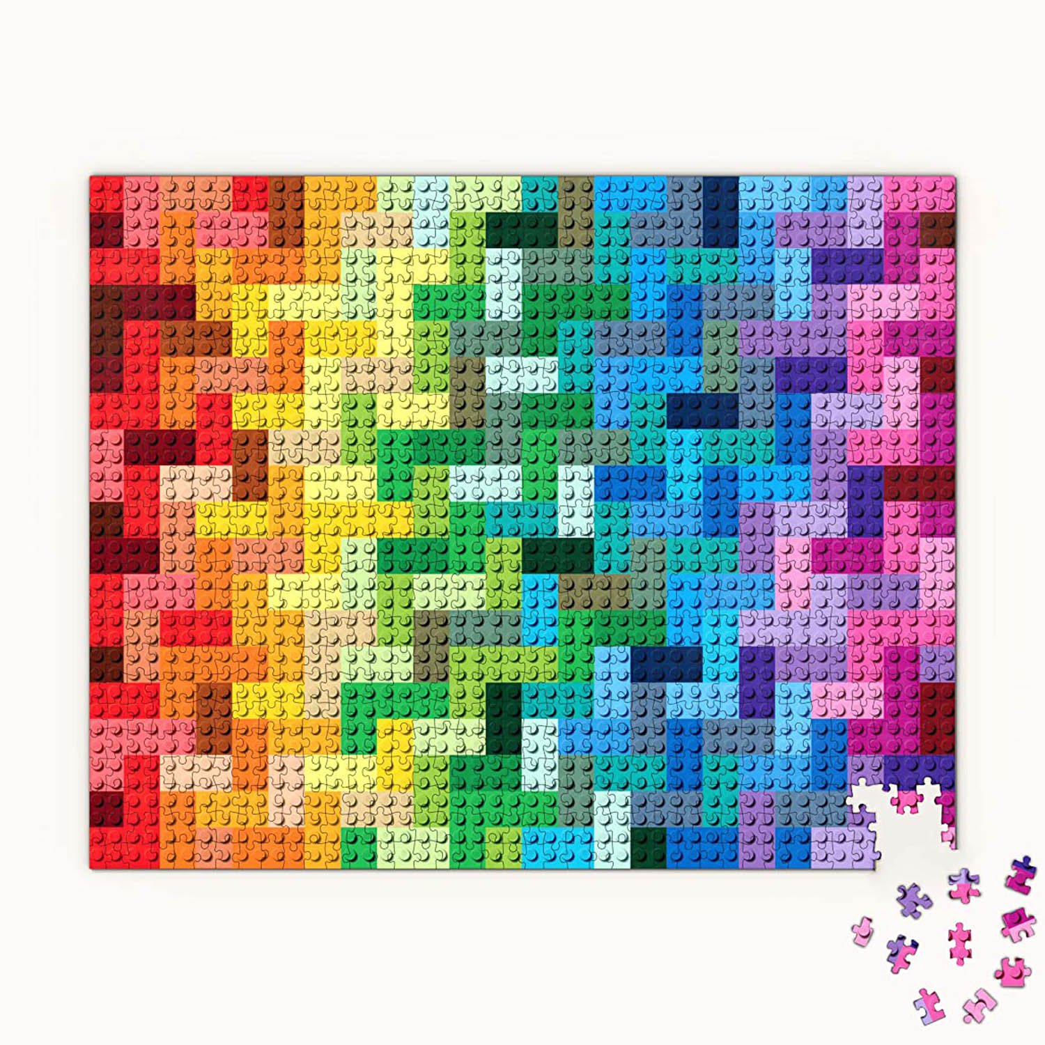 Puzzle 1000 pièces LEGO® Rainbow bricks