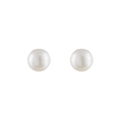 Boucles d'oreilles en argent rhodié perle de culture d'eau douce 4