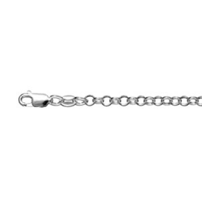 Bracelet en argent chaîne petites maille jaseron - longueur 18cm