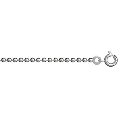 Bracelet en argent chaîne maille boules largeur 2mm et longueur 18cm