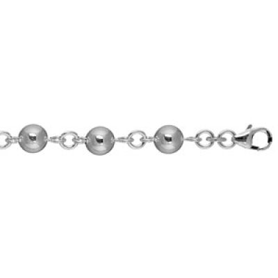 Bracelet en argent boules marseillaises largeur 6mm et longueur 19cm