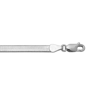 Bracelet en argent rhodié chaîne maille miroir - longueur 18cm