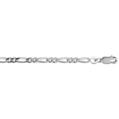 Bracelet en argent chaîne maille figaro 1+2 largeur 3mm et longueur 18cm