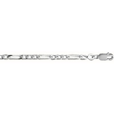 Bracelet en argent chaîne maille figaro 1+3 largeur 3mm et longueur 18cm