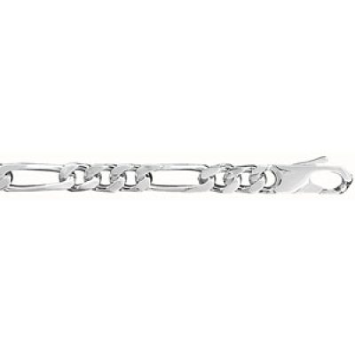 Bracelet en argent chaîne maille figaro 1+3 largeur 6mm et longueur 21cm