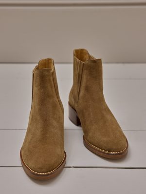 Boots élastiquées cuir femme