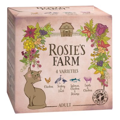 Offre d'essai Rosie's Farm Adult 4 x 100 g - lot mixte (4 saveurs)