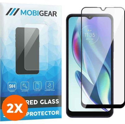Mobigear Premium - Motorola Moto G50 Verre trempé Protection d'écran - Compatible Coque - Noir (Lot de 2)
