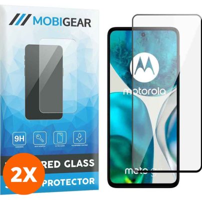 Mobigear Premium - Motorola Moto G52 Verre trempé Protection d'écran - Compatible Coque - Noir (Lot de 2)