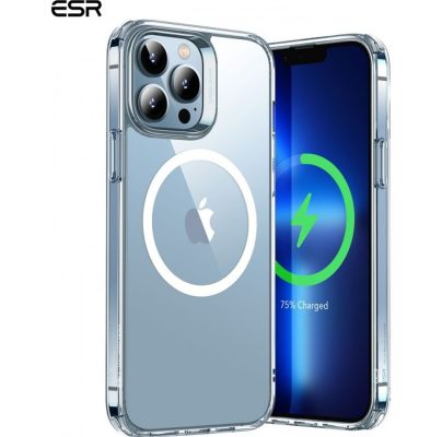 ESR Classic Hybrid - Coque Apple iPhone 13 Pro Coque Arrière Rigide Antichoc Compatible MagSafe - Transparent
