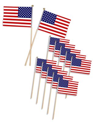 12 Petits drapeaux USA 25 x 11