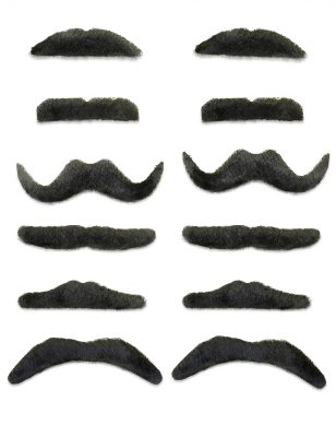 12 Moustaches noires
