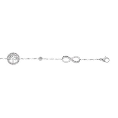 Bracelet en acier chaîne avec symbole infini