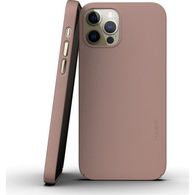 Nudient Thin Precise - Coque Apple iPhone 12 Coque Arrière Rigide Compatible MagSafe - Dusty Pink