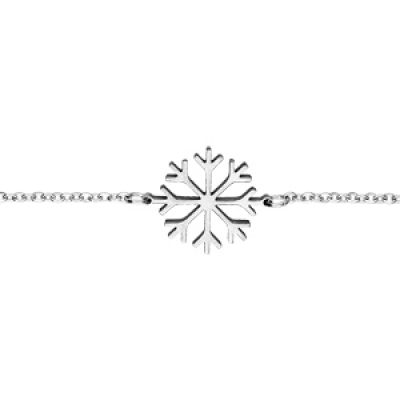 Bracelet en acier chaîne avec flocon de neige - 15