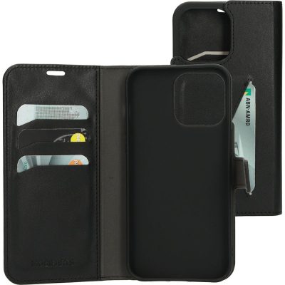 Mobiparts Classic Wallet - Coque Apple iPhone 14 Pro Max Etui Portefeuille - Noir