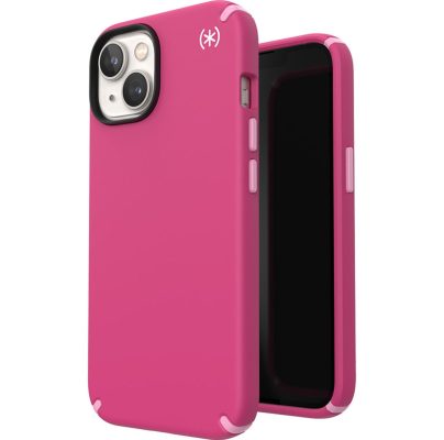 Speck Presidio2 Grip - Coque Apple iPhone 14 Coque Arrière Rigide Antichoc - Digital Pink