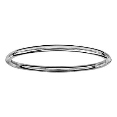 Bracelet jonc en acier articulé forme ovale