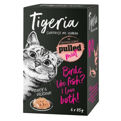 Tigeria Pulled Meat 6 x 85 g pour chat - poulet