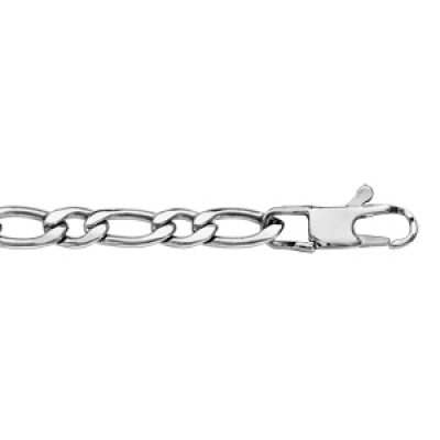 Bracelet en acier chaîne mailles 1+1 largeur 5mm et longueur 21cm