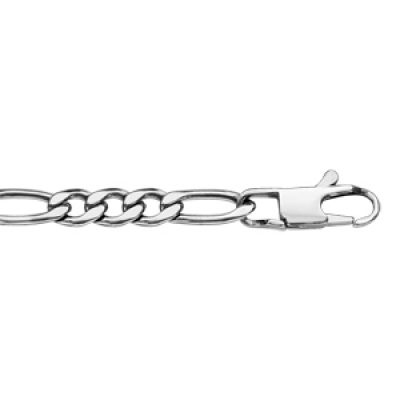 Bracelet en acier chaîne maille alternée 1+3 largeur 5mm et longueur 21cm