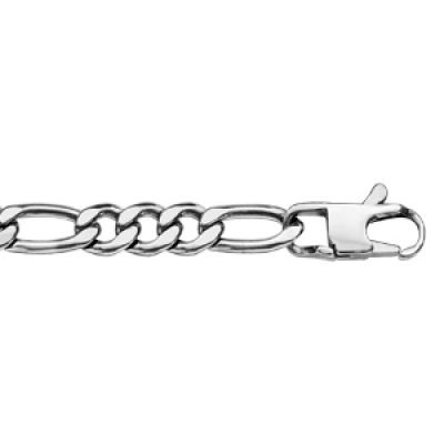 Bracelet en acier chaîne mailles 1+3 largeur 7mm et longueur 21cm