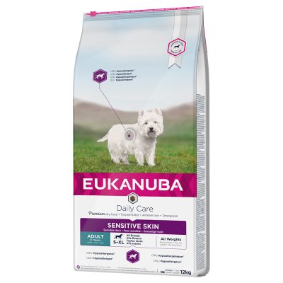 Lots économiques Eukanuba Daily Care - Adult Sensitive Skin (2 x 12 kg)