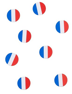 150 confettis de table drapeau France