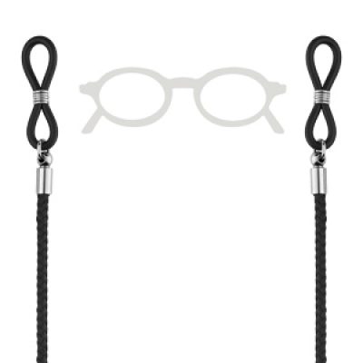 Chaîne de lunette corde noir simple 74cm
