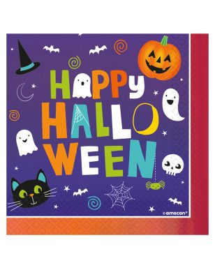 16 Serviettes en papier Halloween Friends 33x33 cm