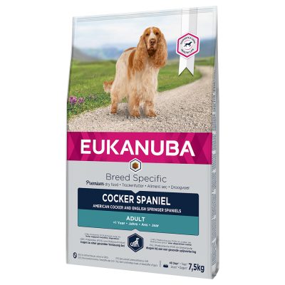 Lots économiques Eukanuba Breed Nutrition 2 x 12 kg - Cocker Spaniel (2 x 7