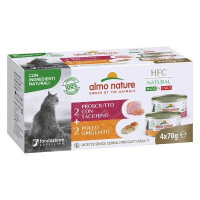 Almo Nature HFC Natural Made in Italy 4 x 70 g pour chat - poulet grillé